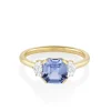 Marrow Fine Ready To Ship | Ready To Ship^1.86ct Periwinkle Sapphire & Cadillac Diamond Engagement Ring 14kyellowgold