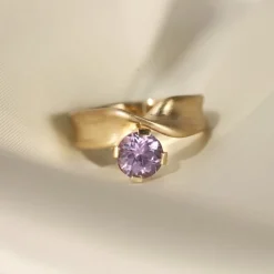 Marrow Fine Ready To Ship | Ready To Ship^1.45ct Purple Sapphire Twist Ring 14kyellowgold