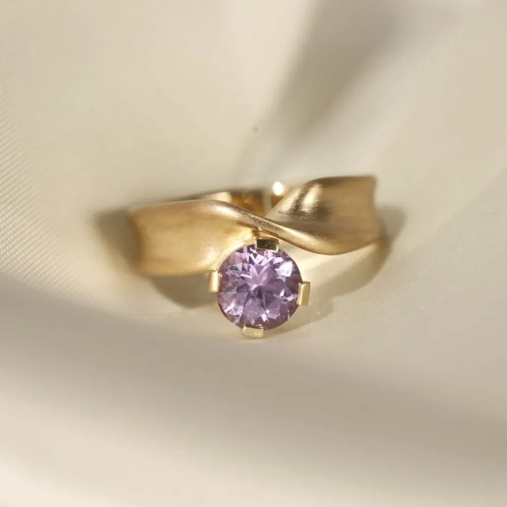 Marrow Fine Ready To Ship | Ready To Ship^1.45ct Purple Sapphire Twist Ring 14kyellowgold