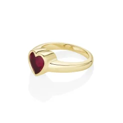 Marrow Fine Birthstone Collection | Graduation Gifts^1.51ct Rhodolite Garnet Heart Ring 14kyellowgold