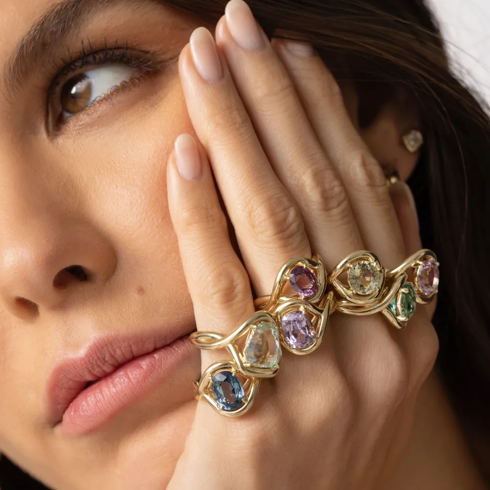 Marrow Fine Florence Ring | The Soleil Collection^3.51ct Round Greenish-Yellow Sapphire Florence Ring 14kyellowgold