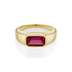 Marrow Fine Ready To Ship | Ready To Ship^1.76ct Rubellite Pinky Signet Ring 14kyellowgold