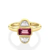 Marrow Fine Ready To Ship | Ready To Ship^1.24ct Ruby & Half Moon Diamond Ring 14kyellowgold