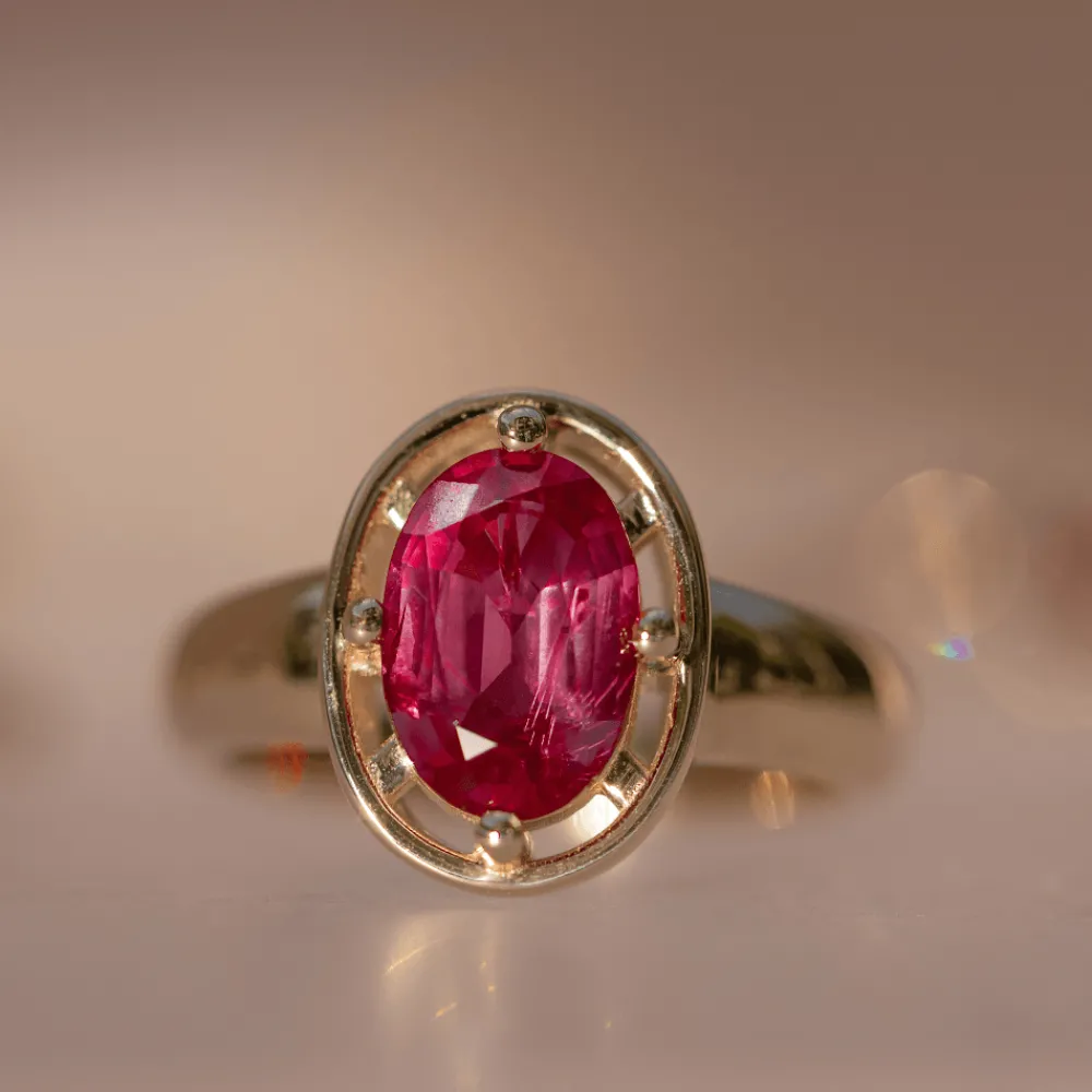 Marrow Fine Birthstone Collection | Ready To Ship^2.15ct Ruby Georgia Ring 14kyellowgold