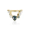 Marrow Fine Birthstone Collection | The Kaleidoscope Collection^1.05ct Sapphire and Diamond Kaleidoscope Chevron Ring 14kyellowgold