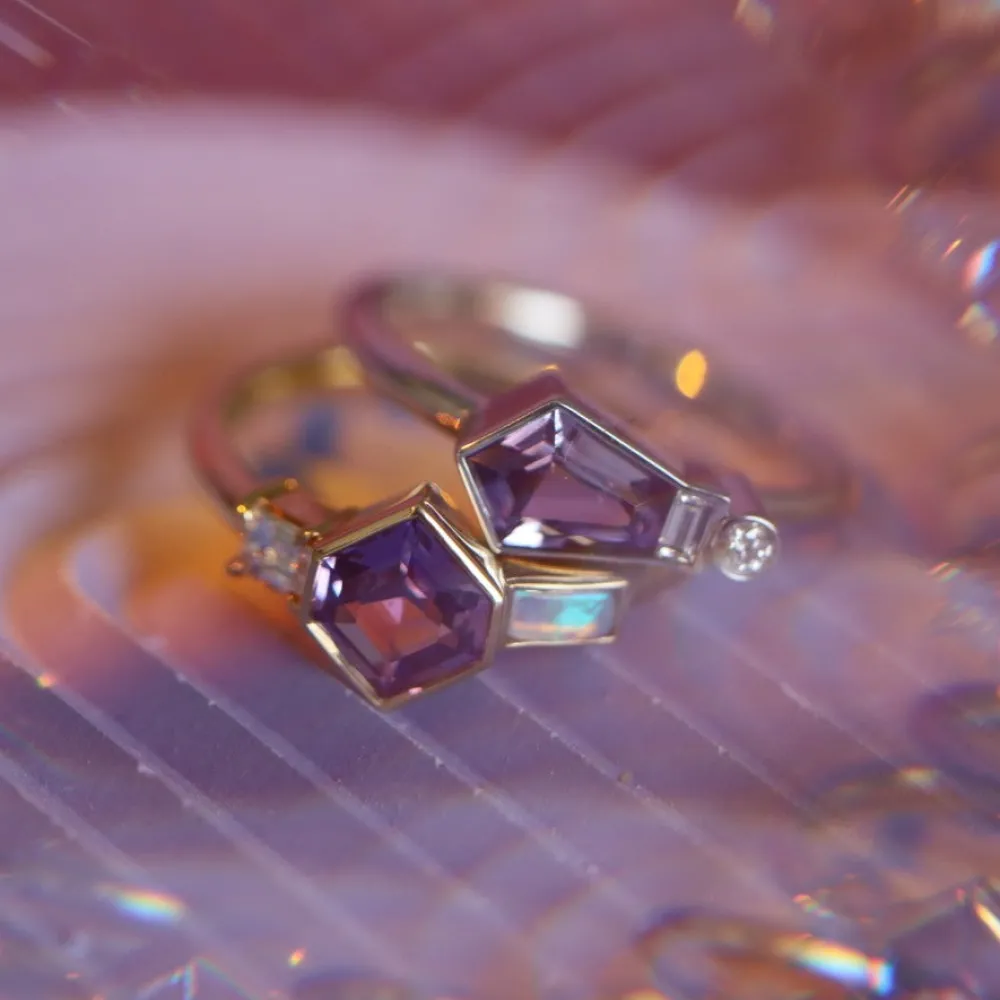 Marrow Fine Ready To Ship | Ready To Ship^0.97ct Sapphire and Diamond Linear Band 14kwhitegold