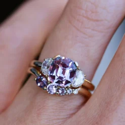 Marrow Fine Ready To Ship | Ready To Ship^2.62ct Sapphire and Diamond Ring with Tracer Band 14kyellowgold