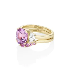 Marrow Fine Ready To Ship | Ready To Ship^2.62ct Sapphire and Diamond Ring with Tracer Band 14kyellowgold