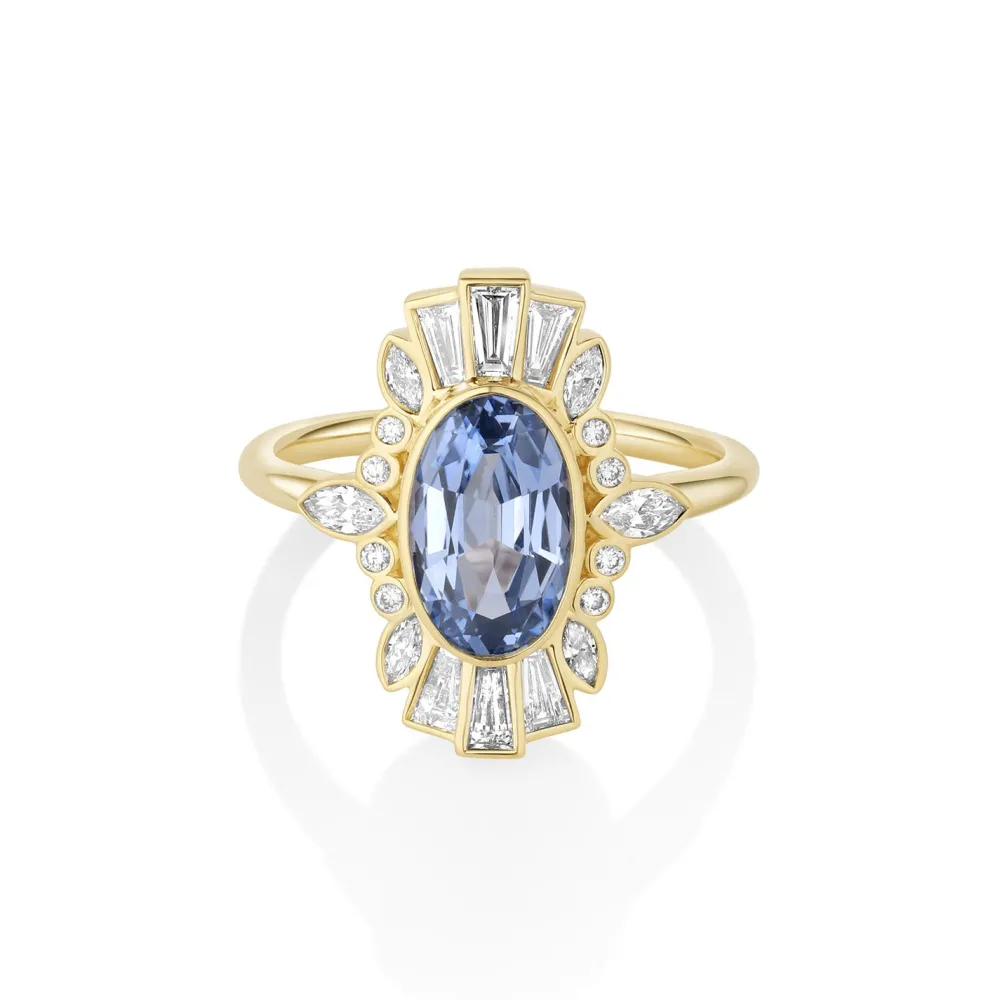 Marrow Fine Ready To Ship | Ready To Ship^2.26ct Sapphire Ballerina Ring 14kyellowgold