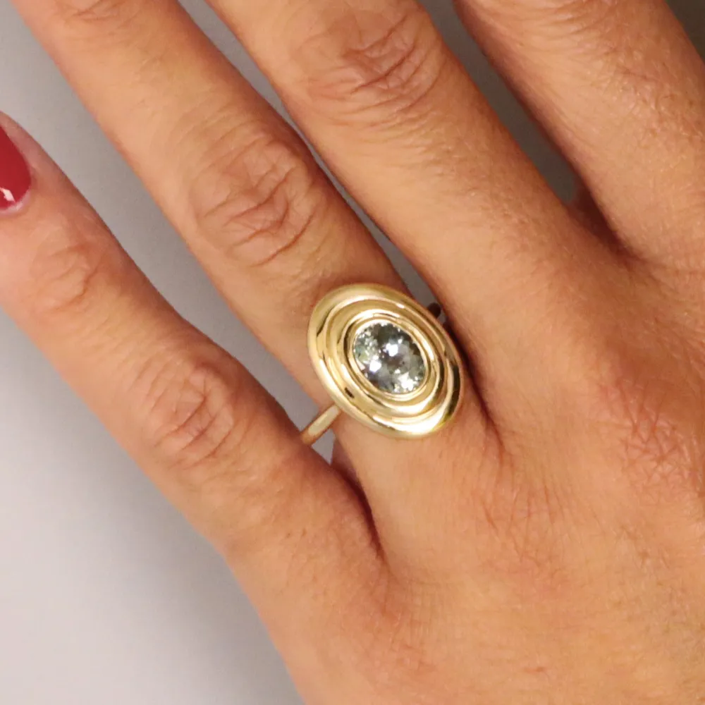 Marrow Fine Ready To Ship | Ready To Ship^2.02ct Sapphire In-Orbit Ring 14kyellowgold