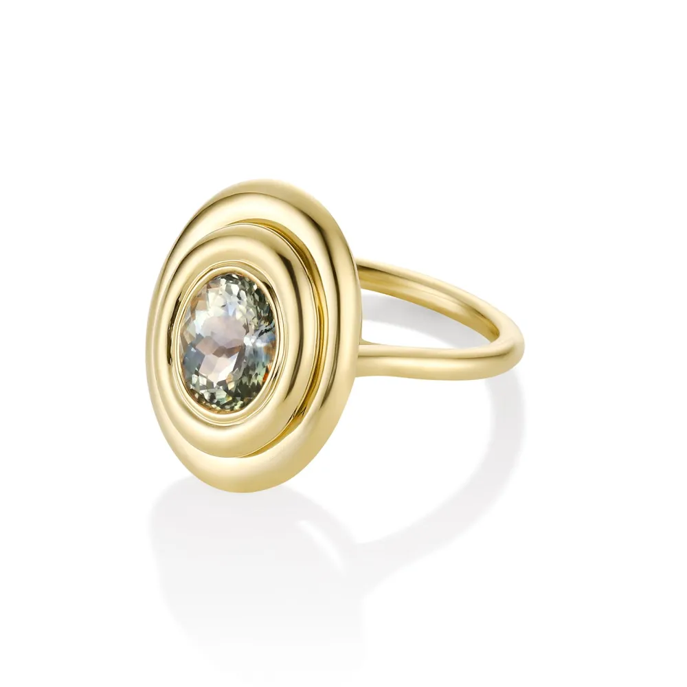Marrow Fine Ready To Ship | Ready To Ship^2.02ct Sapphire In-Orbit Ring 14kyellowgold