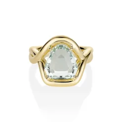 Marrow Fine Florence Ring | Ready To Ship^4.81ct Snakehead Green Beryl Marrow x Sammi Florence Ring 14kyellowgold