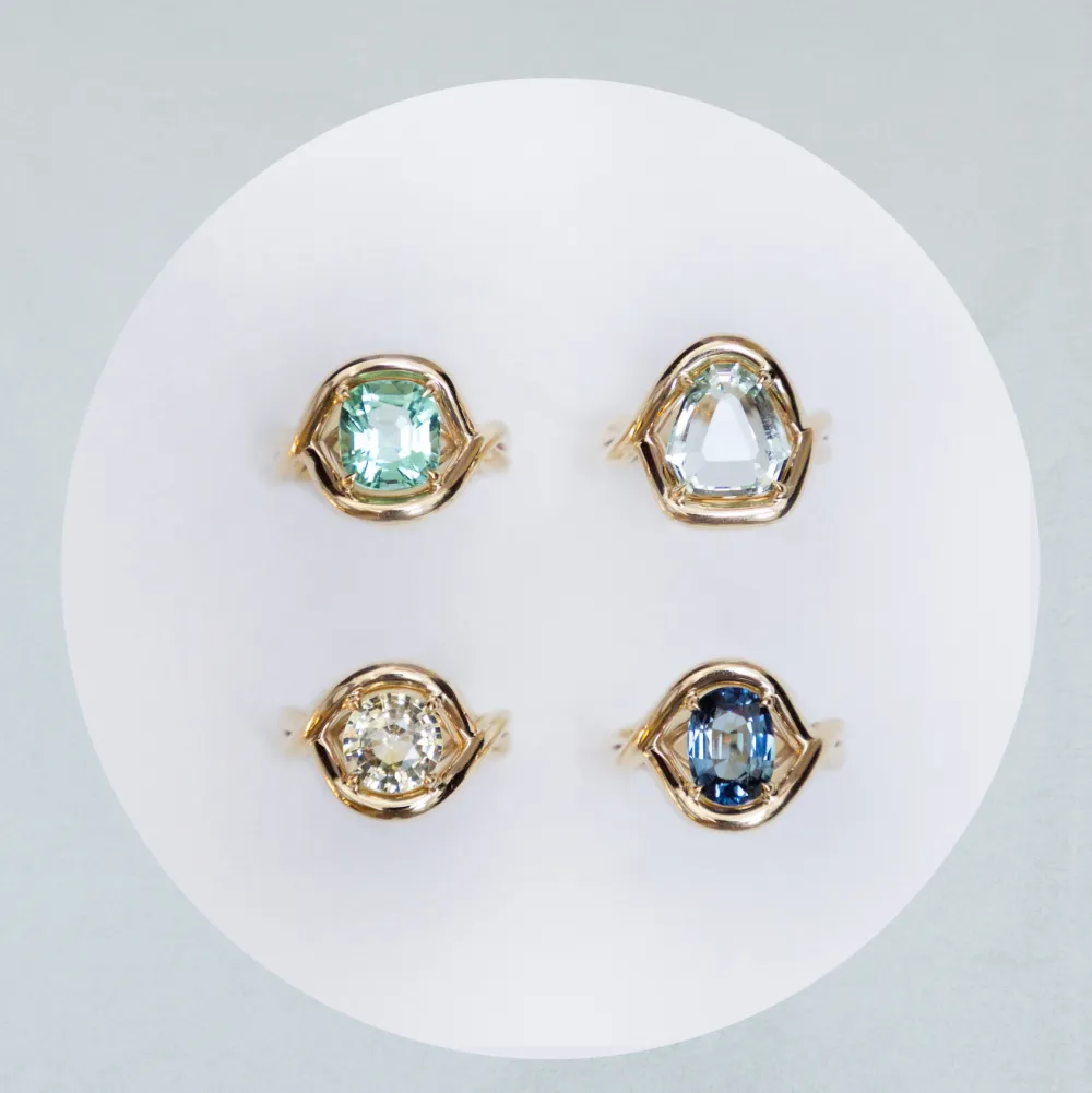 Marrow Fine Florence Ring | Ready To Ship^4.81ct Snakehead Green Beryl Marrow x Sammi Florence Ring 14kyellowgold