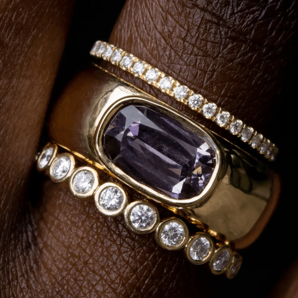 Marrow Fine Birthstone Collection | Ready To Ship^2.39ct Spinel Cigar Band 14kyellowgold