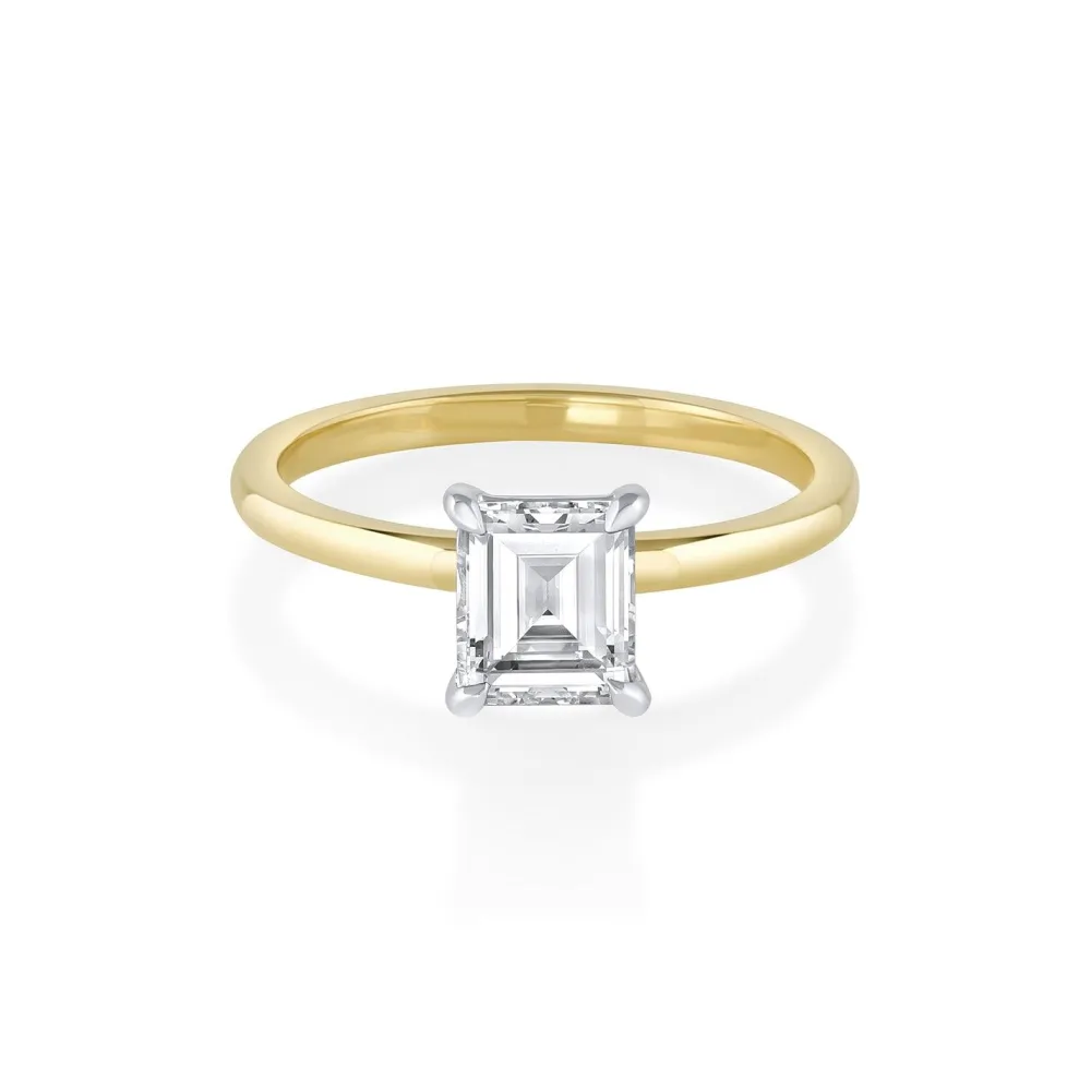 Marrow Fine Ready To Ship | Ready To Ship^1.04ct Step Cut Baguette Diamond Ring 14kyellowgold&14kwhitegold