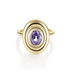 Marrow Fine The Shape Of Things Collection^1.45ct Tanzanite In-Orbit Ring 14kyellowgold