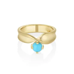 Marrow Fine Graduation Gifts | One-of-a-kind Pieces^0.58ct Turquoise Twist Ring 14kyellowgold