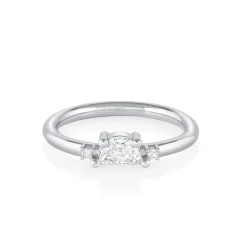 Marrow Fine Ready To Ship | Ready To Ship^.35ct White Diamond Moonlight & Lovers Engagement Ring 14kwhitegold