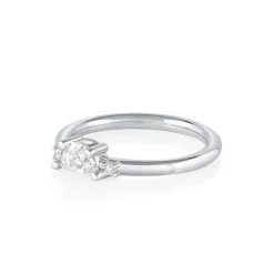 Marrow Fine Ready To Ship | Ready To Ship^.35ct White Diamond Moonlight & Lovers Engagement Ring 14kwhitegold
