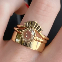 Marrow Fine Ready To Ship | Ready To Ship^1.15ct White Diamond Octagon Bezel Ring 14kyellowgold