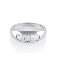 Marrow Fine Ready To Ship | Ready To Ship^1.93ctw French Cut White Diamond Bombe Ring 14kwhitegold
