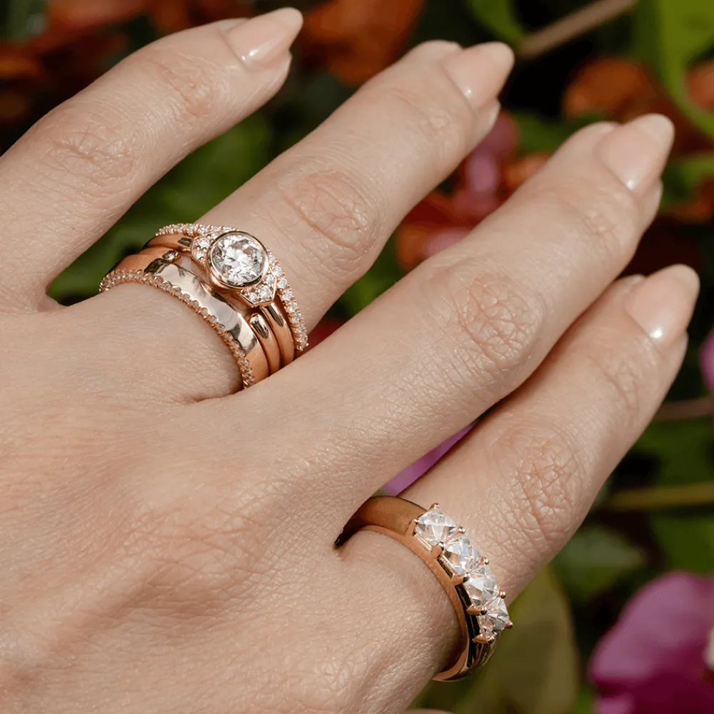 Marrow Fine Ready To Ship | Ready To Ship^1.60ctw French Cut White Diamond Band 14kyellowgold