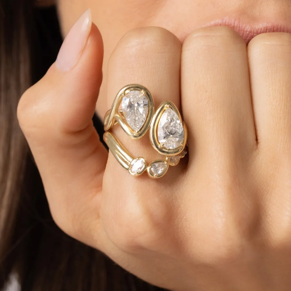 Marrow Fine Ready To Ship | Ready To Ship^4ctw Lab Diamond Joanie Bypass Ring 14kyellowgold