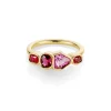 Marrow Fine Birthstone Collection | Ready To Ship^1.00ctw Ruby and 0.90ct Sapphire Linear Band 14kyellowgold