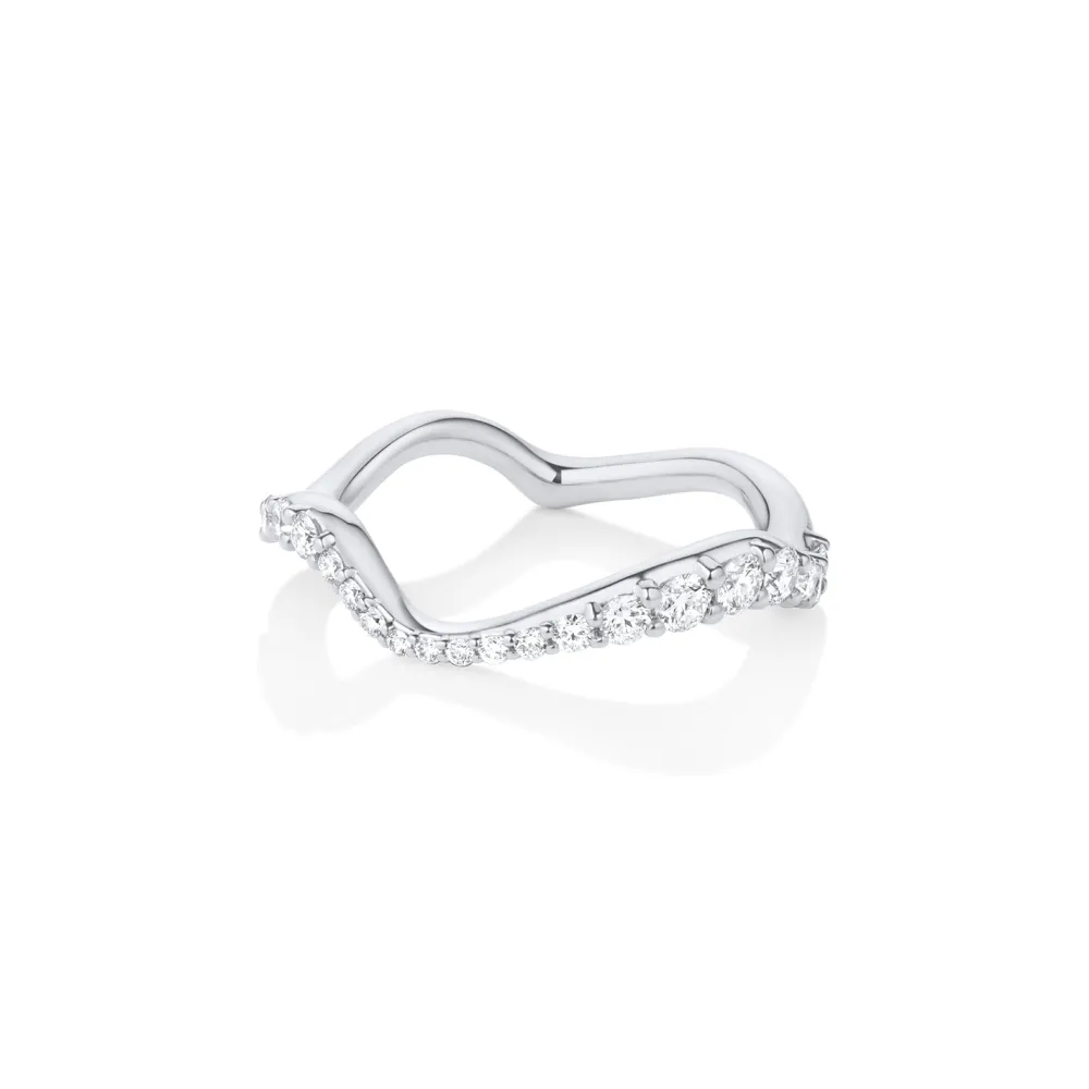 Marrow Fine For The New Mom | Anniversary Gifts^Curved Pavé White Diamond Ring