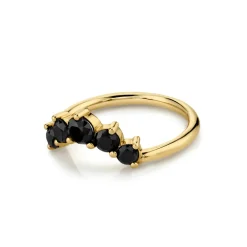 Marrow Fine Wedding Bands | Rings^Curvy Black Diamond Headdress Jacket - Alternative Bridal Stacks