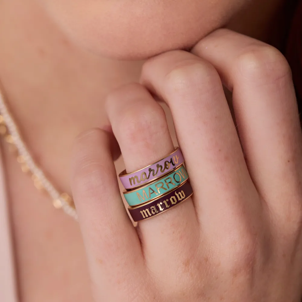 Marrow Fine For The New Mom | For The Bride-to-be^Custom Enamel Band