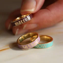 Marrow Fine For The New Mom | For The Bride-to-be^Custom Enamel Band