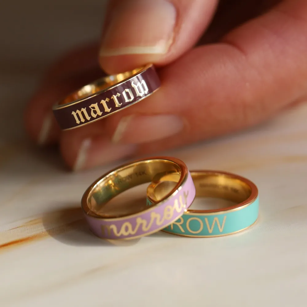 Marrow Fine For The New Mom | For The Bride-to-be^Custom Enamel Band