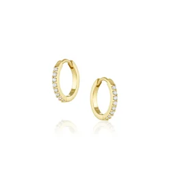 Marrow Fine Earrings^Diamond Hoops