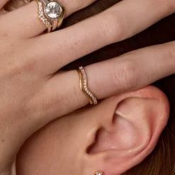 Marrow Fine Wedding Bands | Rings^Everyday Simple Wave Band | Gold Wave Shaped Band