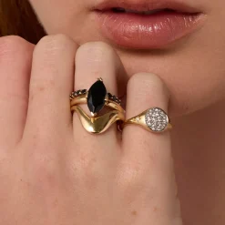 Marrow Fine For The New Mom | Anniversary Gifts^Full Moon Signet Ring | Moon Gold Diamond Ring
