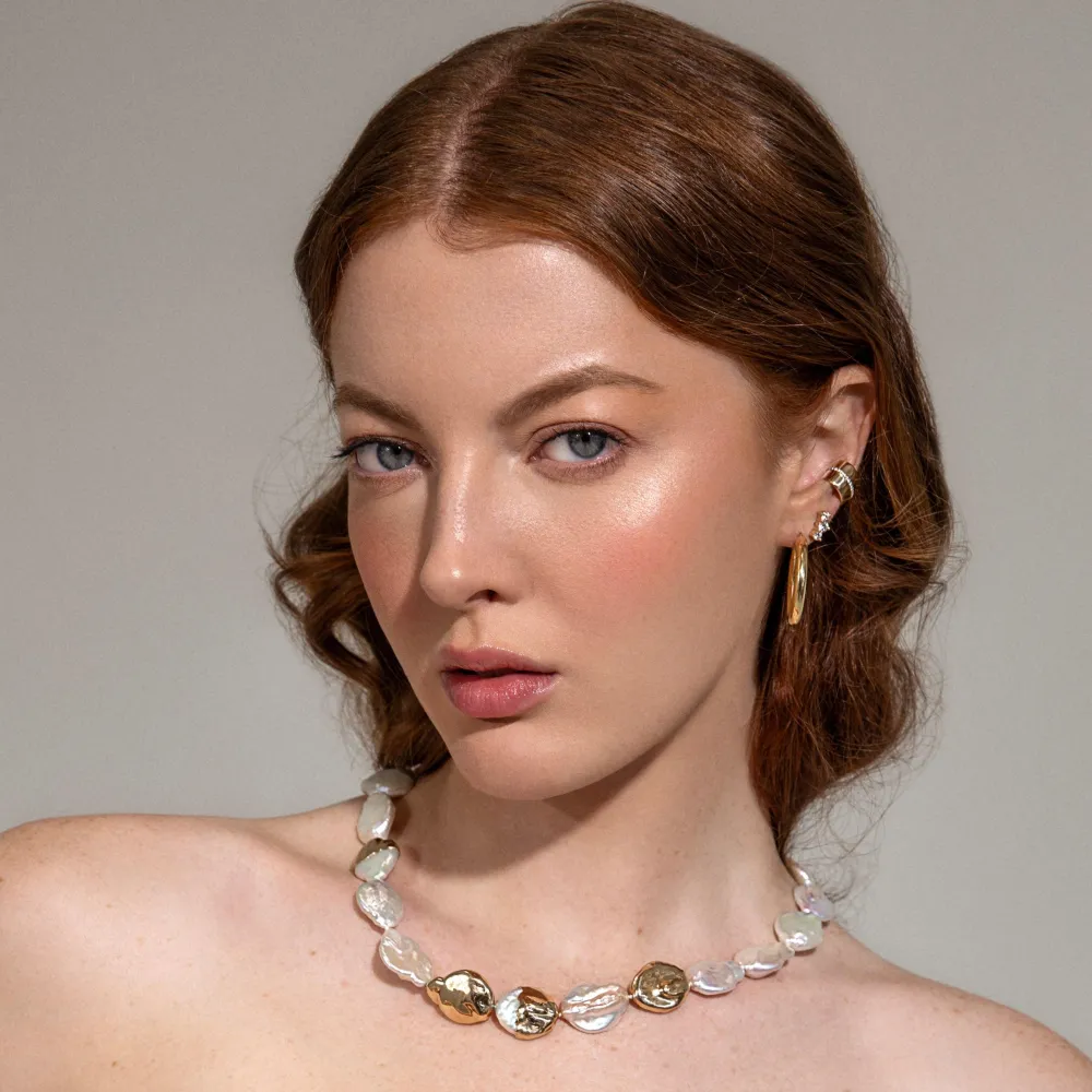 Marrow Fine For The Bride-to-be | Necklaces^Gold-Dipped Baroque Pearl Choker
