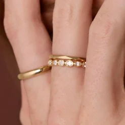Marrow Fine Wedding Bands | Rings^Hand Carved Geo Band