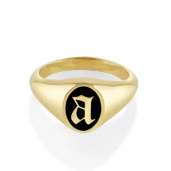 Marrow Fine For The New Mom | Anniversary Gifts^Initial Enamel Signet Ring