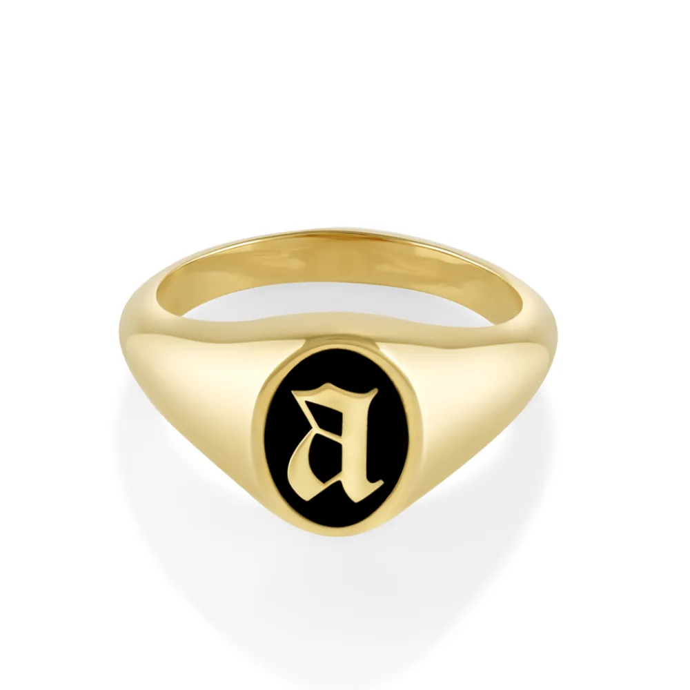 Marrow Fine For The New Mom | Anniversary Gifts^Initial Enamel Signet Ring
