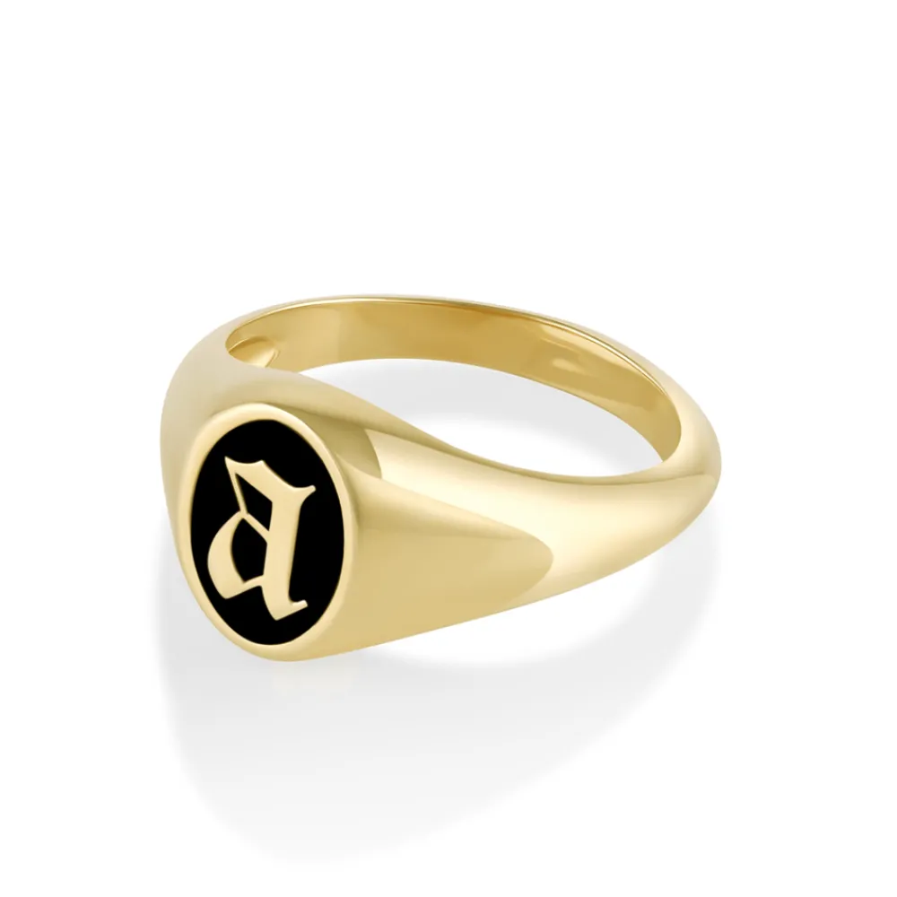 Marrow Fine For The New Mom | Anniversary Gifts^Initial Enamel Signet Ring