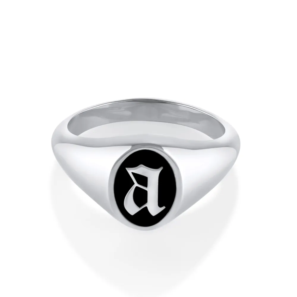 Marrow Fine For The New Mom | Anniversary Gifts^Initial Enamel Signet Ring