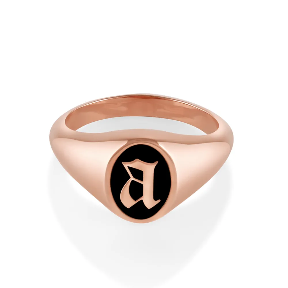 Marrow Fine For The New Mom | Anniversary Gifts^Initial Enamel Signet Ring