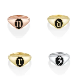 Marrow Fine For The New Mom | Anniversary Gifts^Initial Enamel Signet Ring