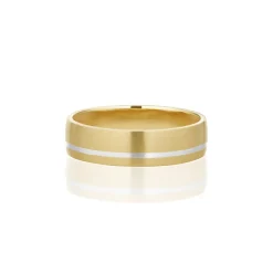 Marrow Fine Men's Bands | Wedding Bands^Inlay Men's Band | Two-tone Gold Inlay Wedding Band