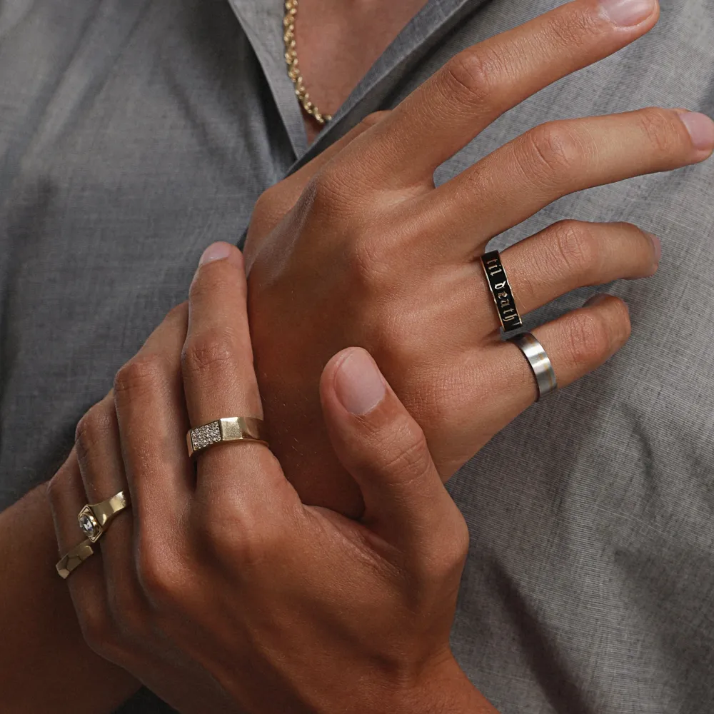 Marrow Fine Men's Bands | Wedding Bands^Inlay Men's Band | Two-tone Gold Inlay Wedding Band
