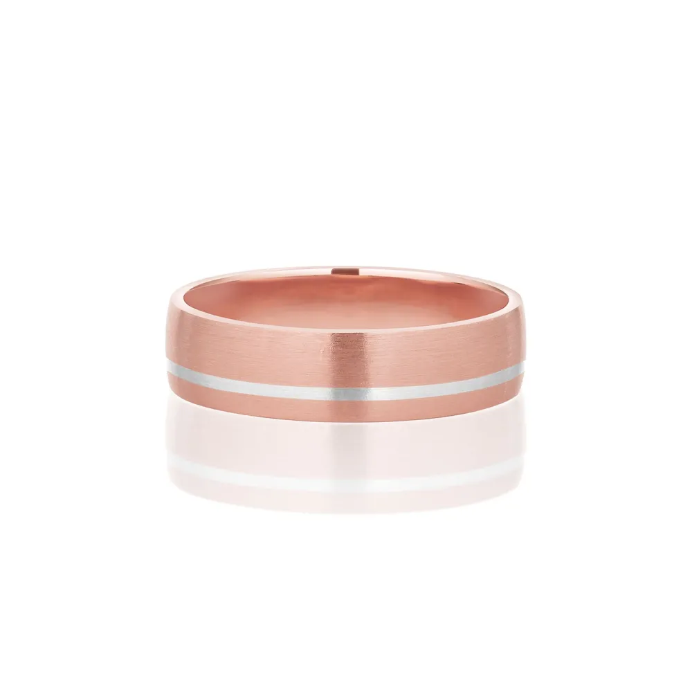 Marrow Fine Men's Bands | Wedding Bands^Inlay Men's Band | Two-tone Gold Inlay Wedding Band