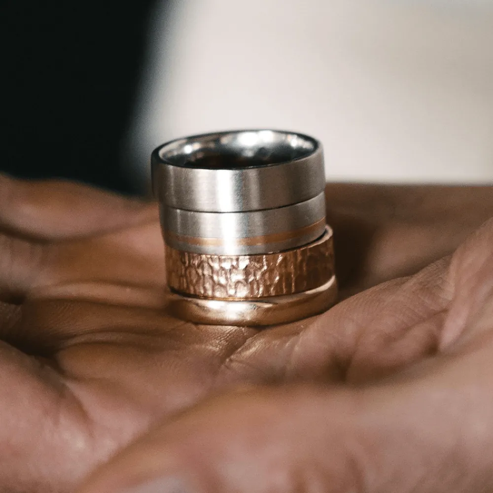 Marrow Fine Men's Bands | Wedding Bands^Inlay Men's Band | Two-tone Gold Inlay Wedding Band
