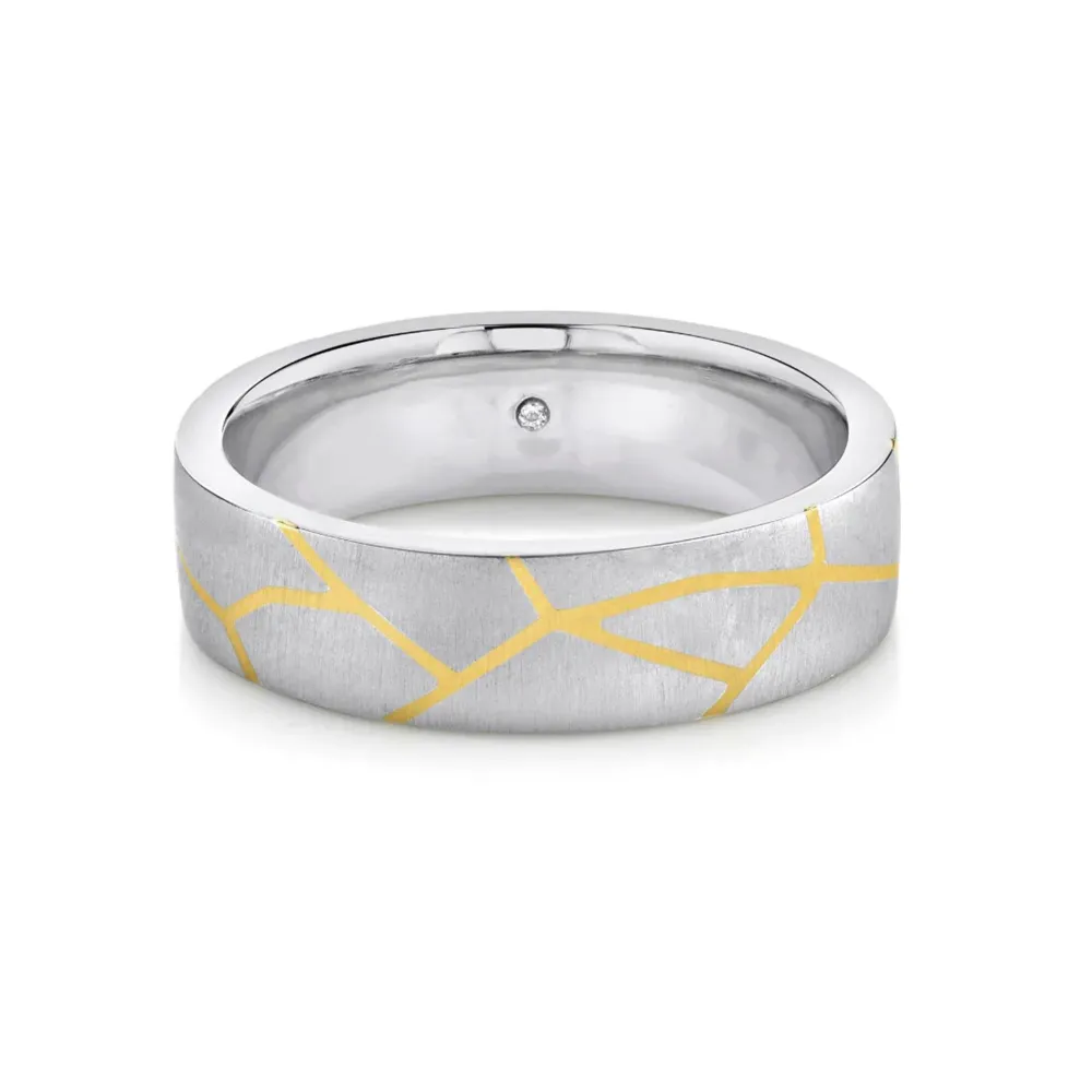 Marrow Fine Men's Bands | Wedding Bands^Kintsugi Men's Wedding Band 18k&platinum