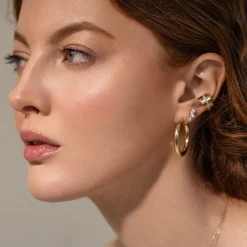 Marrow Fine Earrings^Large White Diamond Orion Studs
